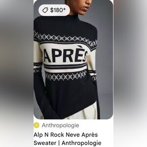 Anthropologie Alp N Rock Neve Après sweater